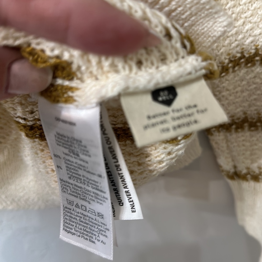 Madewell cream striped sweater size small.NWT - Picture 9 of 12